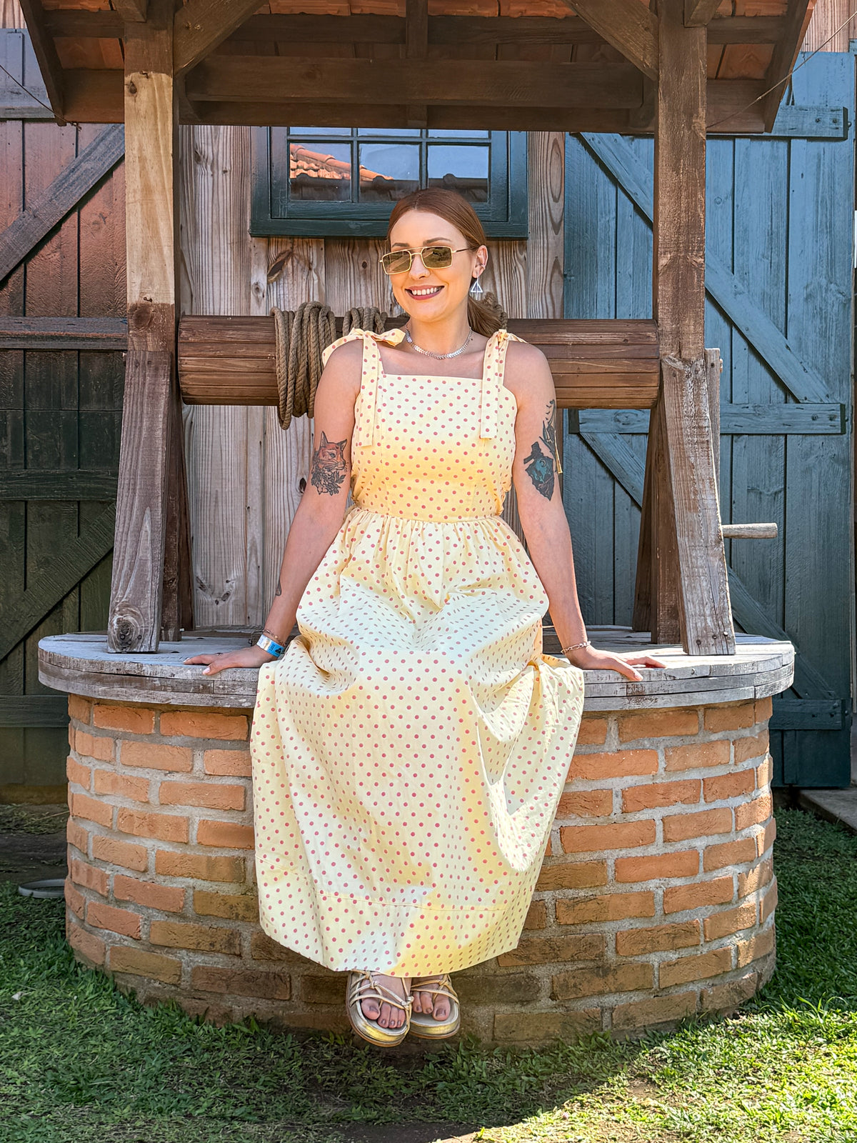 Vestido Poá Aline