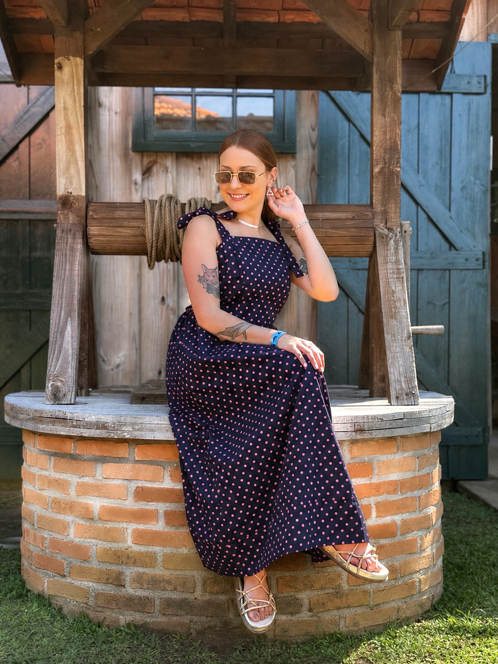 Vestido Poá Aline