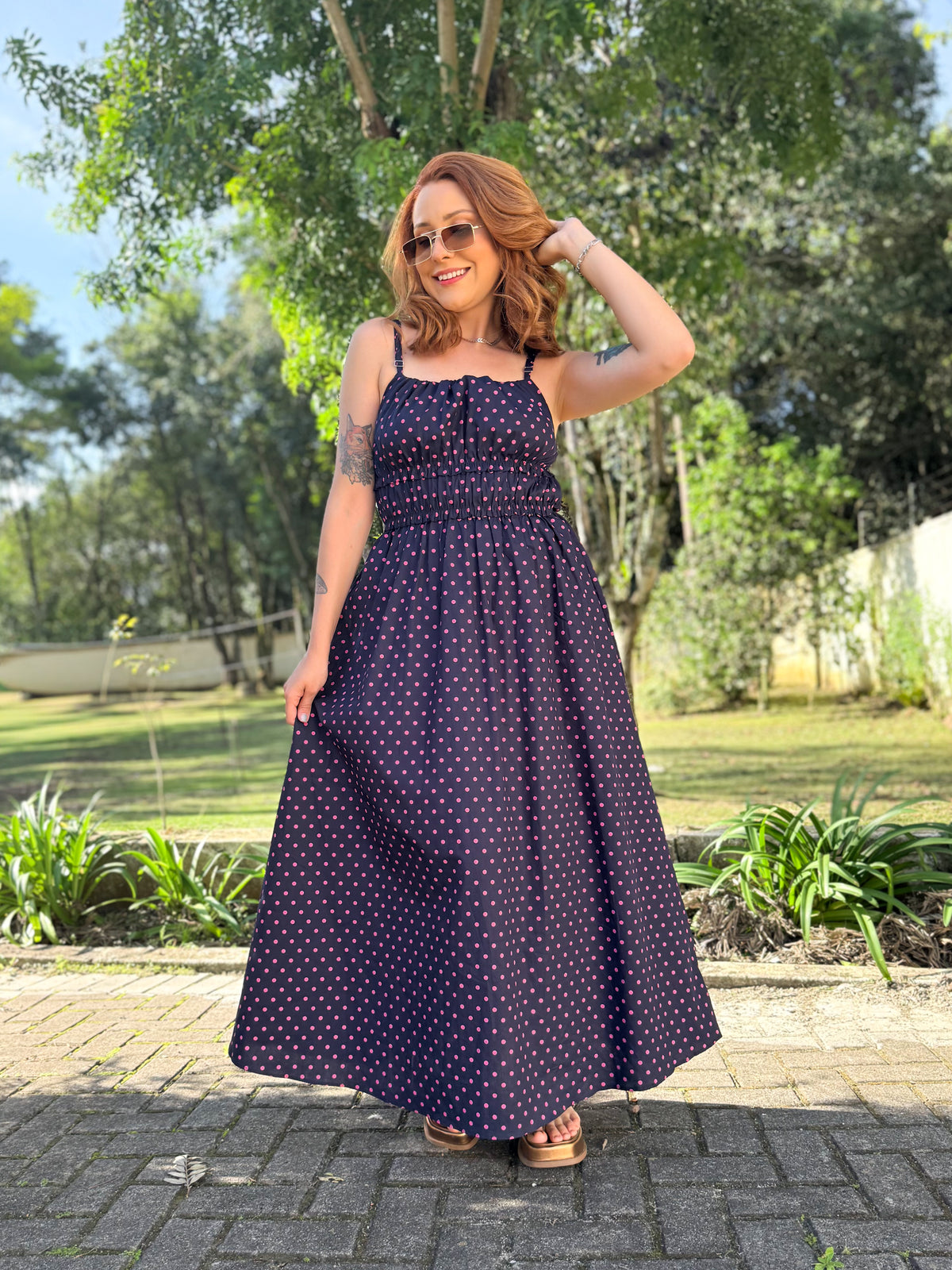 Vestido de Poá Cora
