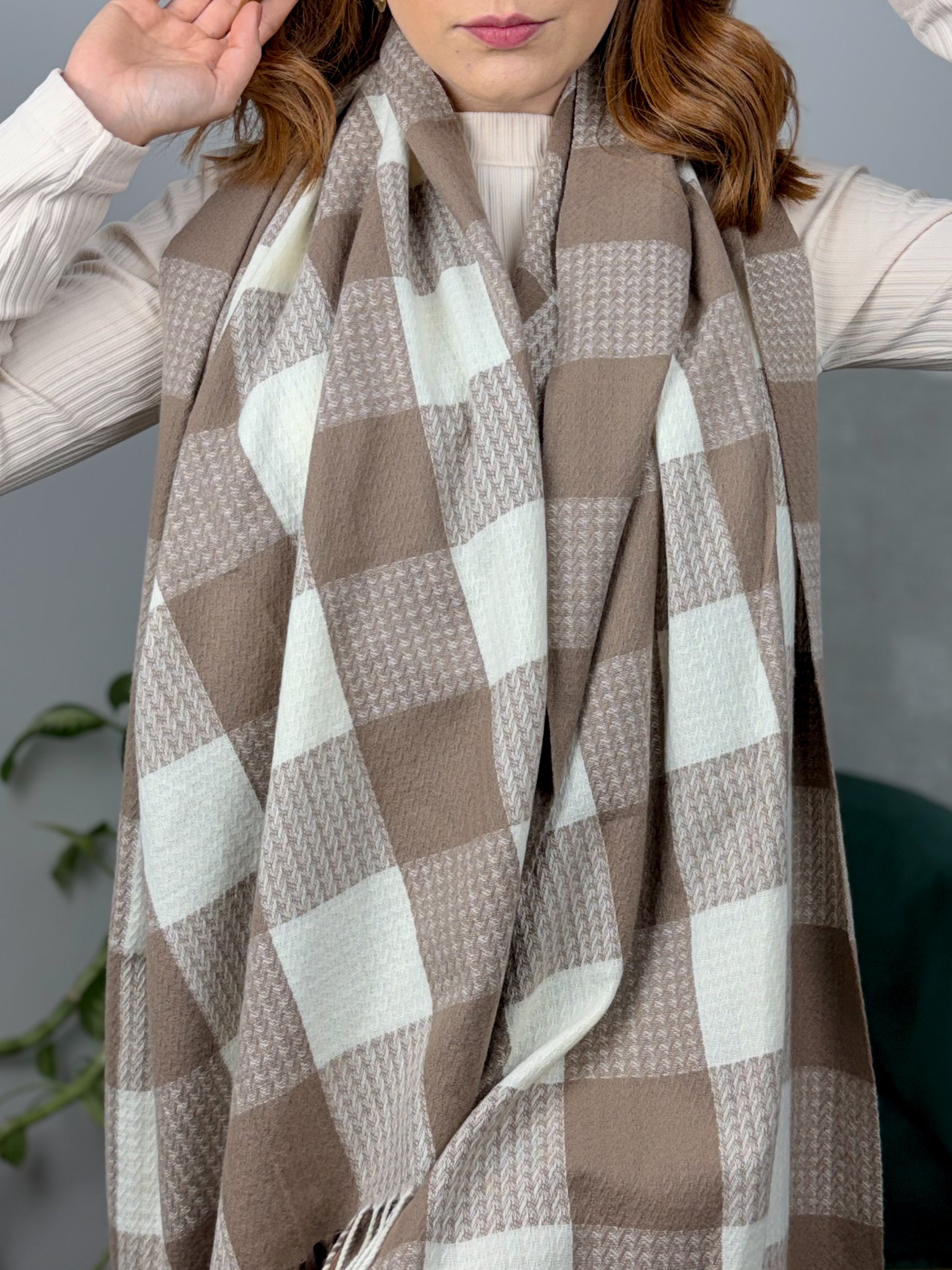 Cachecol Cashmere Xadrez