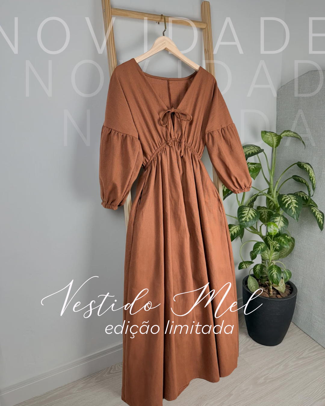 Vestido de Linho Mel
