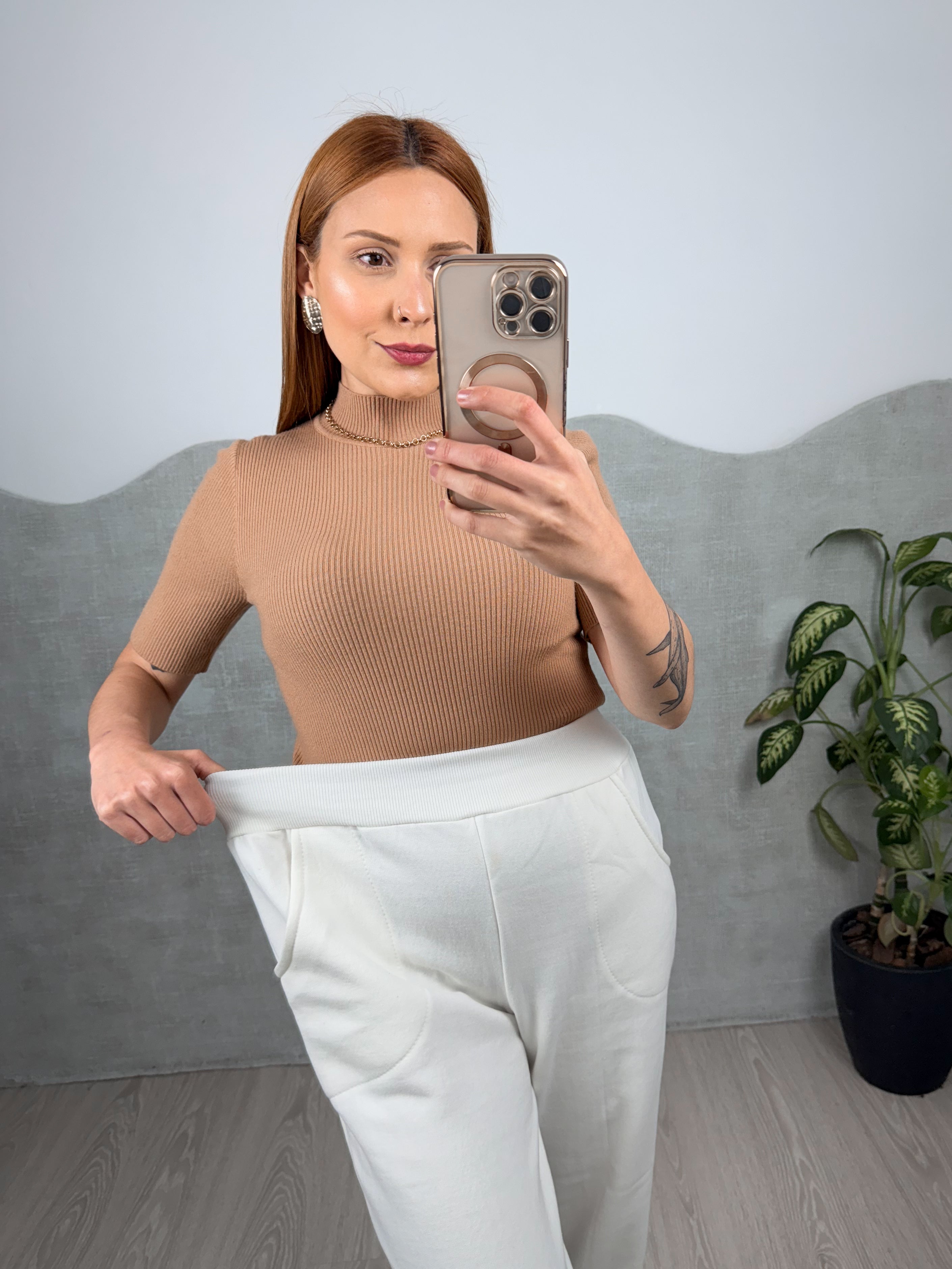 Calça Moletom Alongada Peluciada
