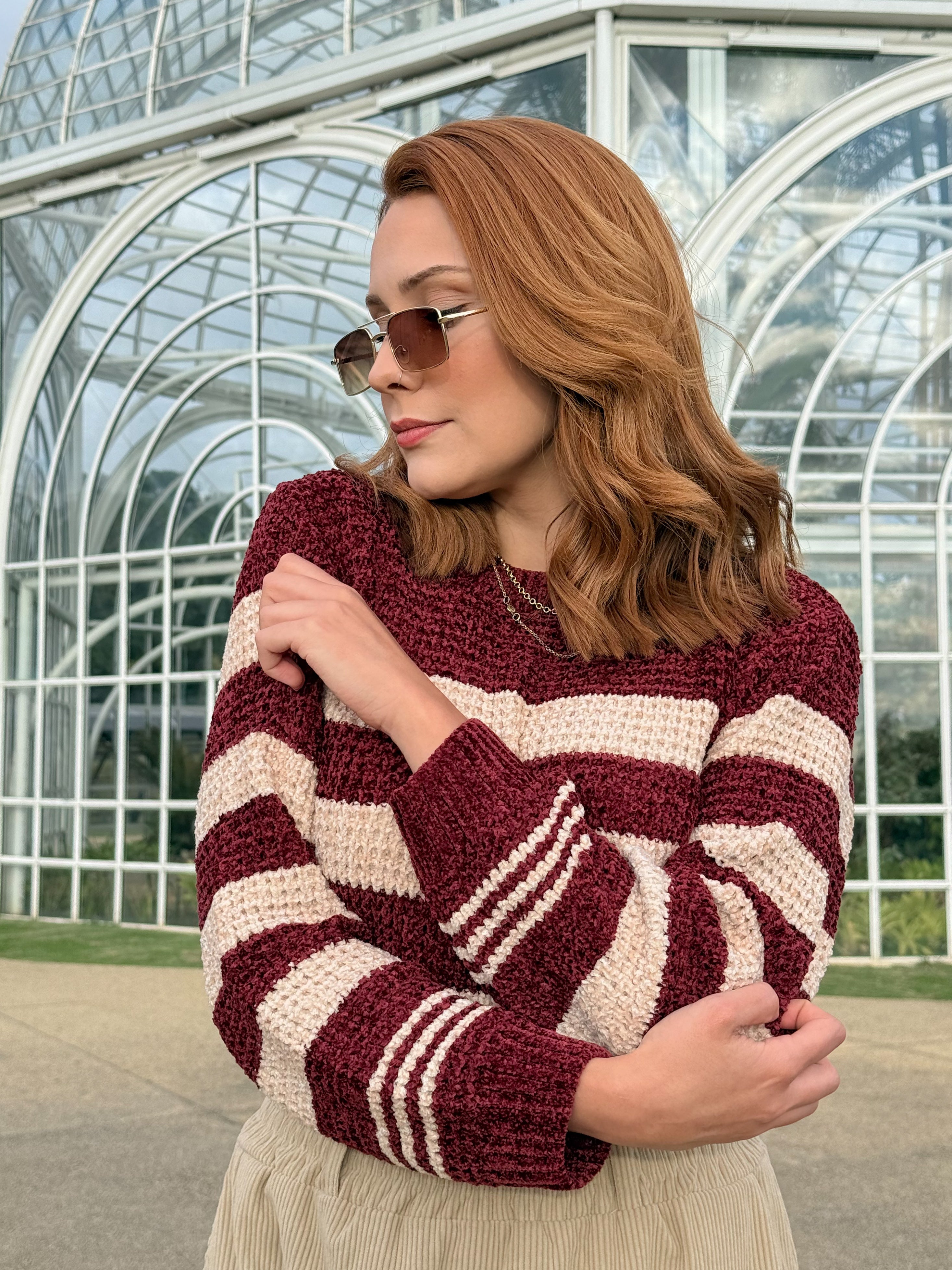 Blusa Tricot Chenille Listrada Veneza