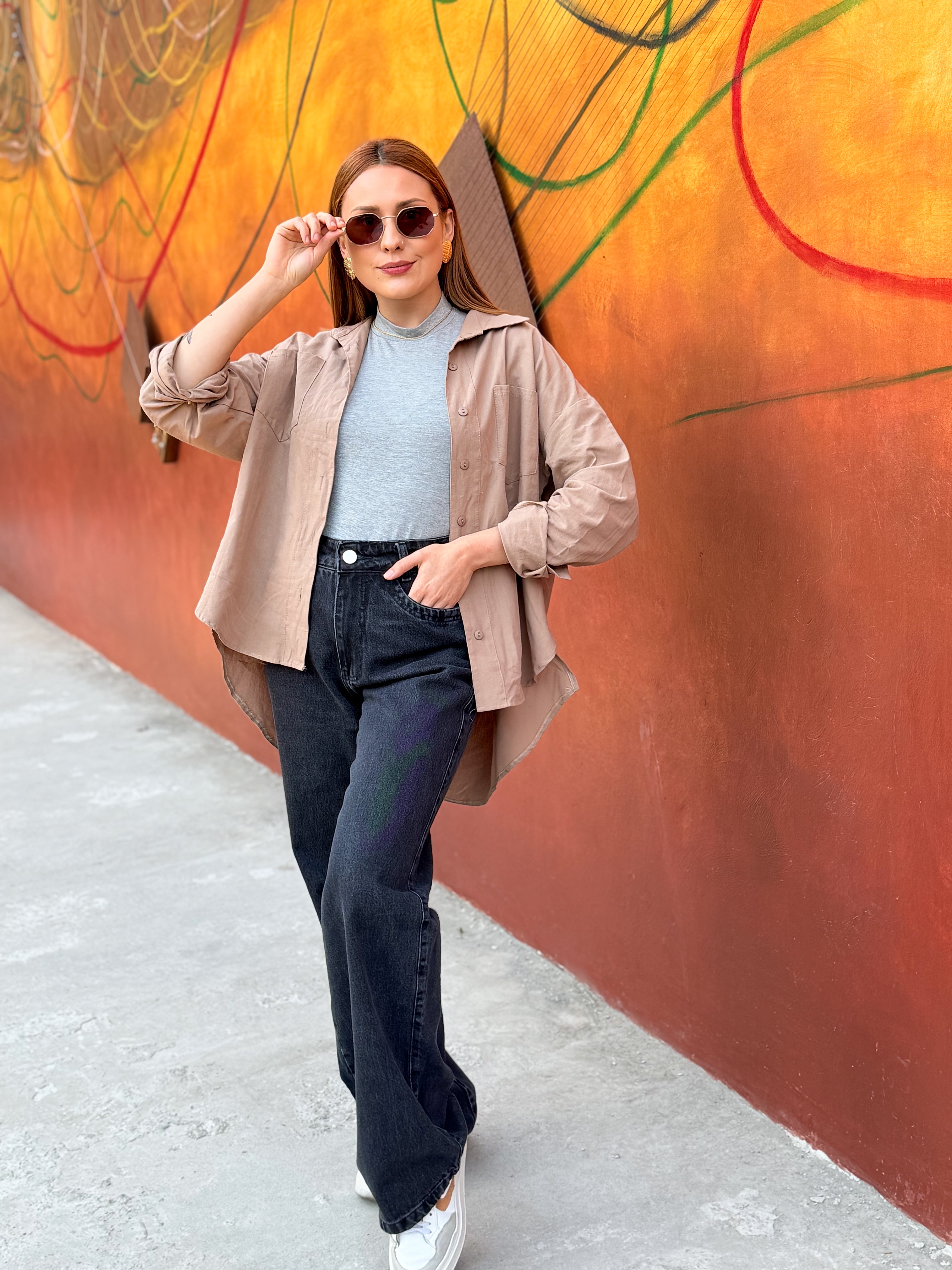 Calça Jeans Wide Leg Estonada Manu