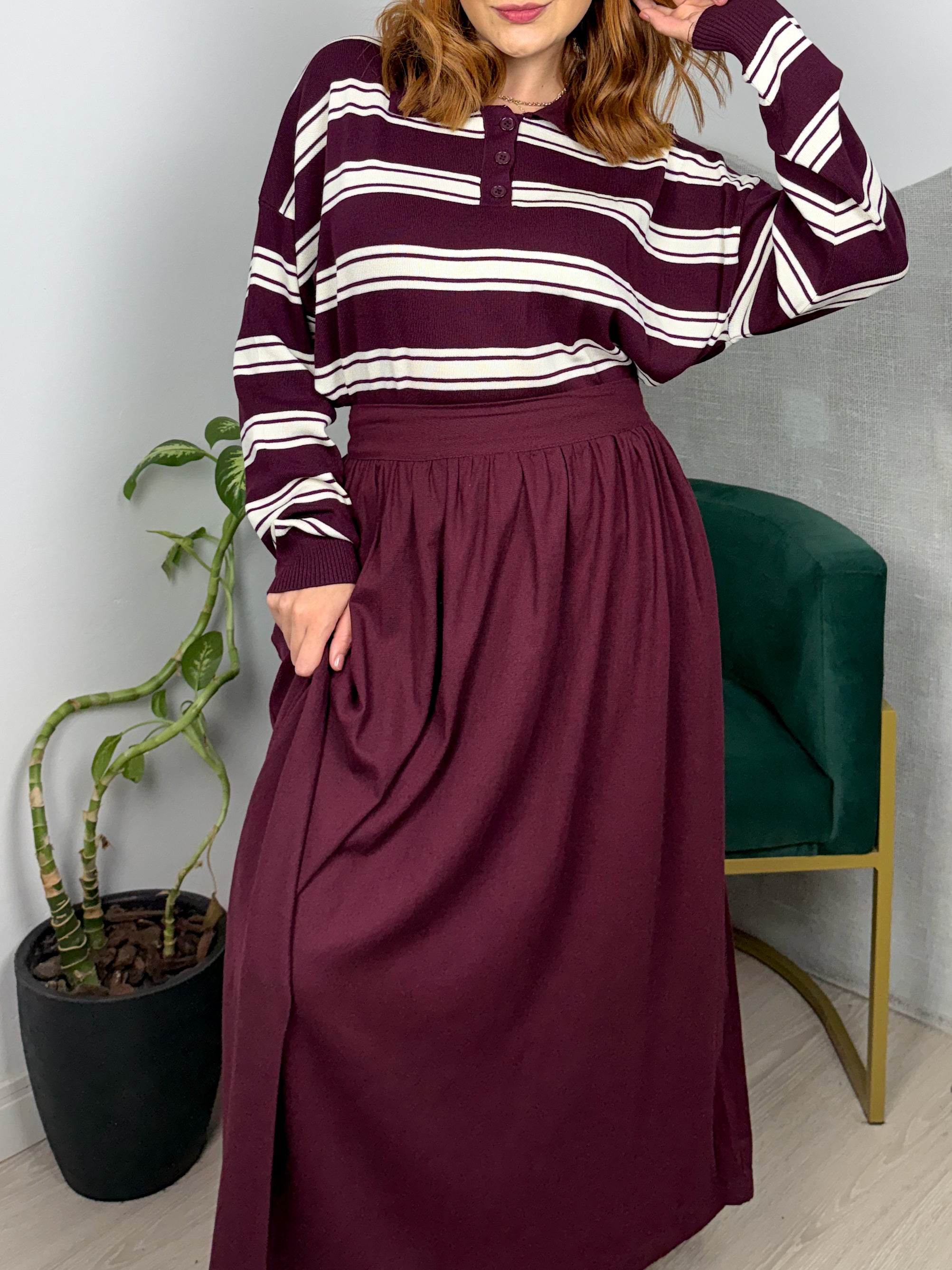 Blusão Listrado Tricot Modal Mônaco