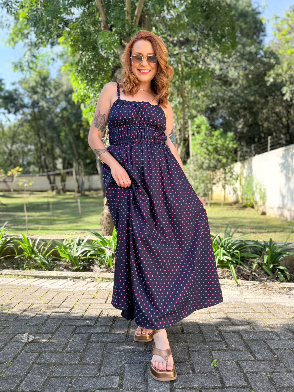 Vestido de Poá Cora