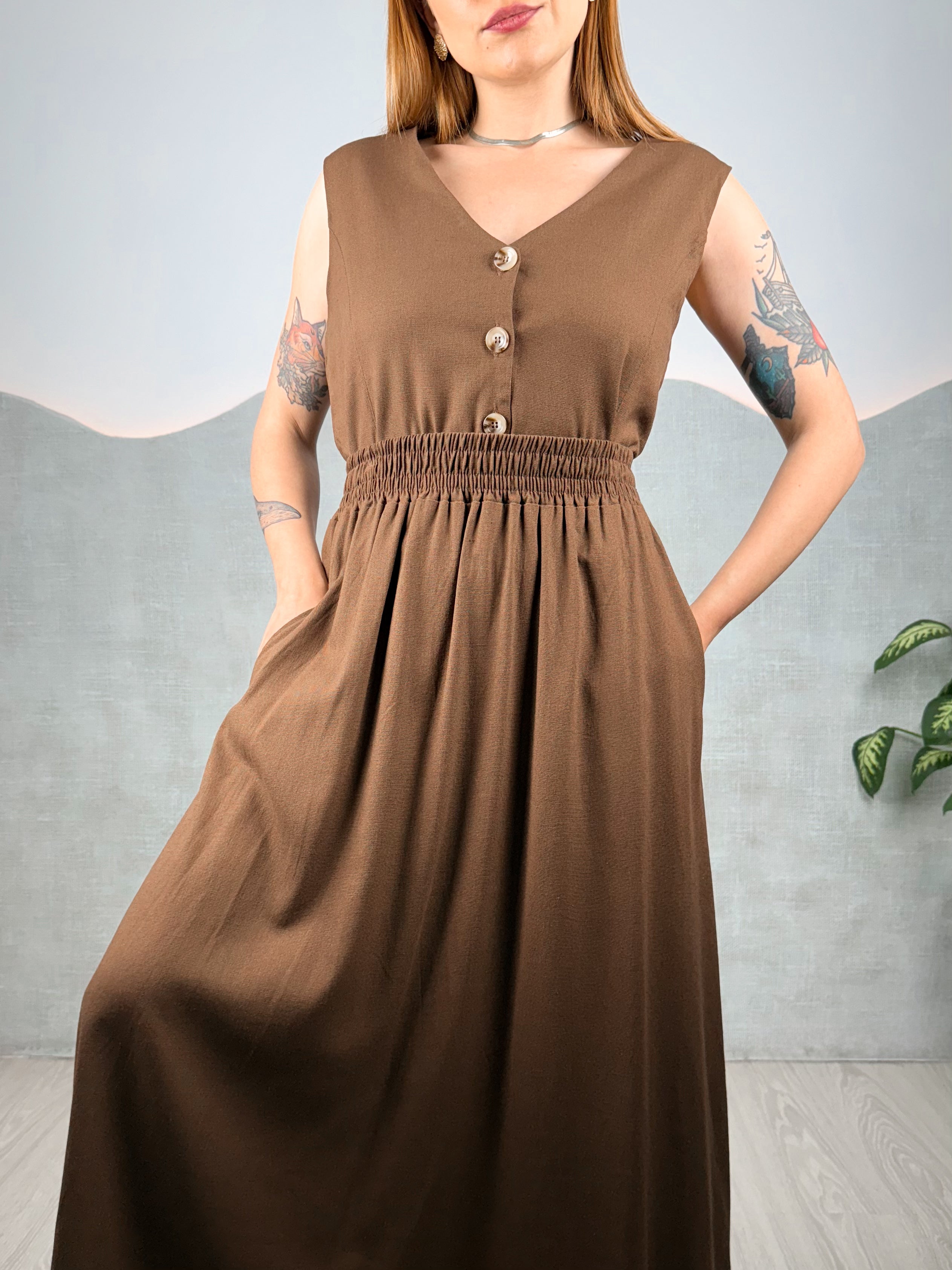 Conjunto de Linho Catarina Colete e Saia